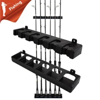 vertical 6 rod rack fishing pole holder rod holders wall mount modular for garage