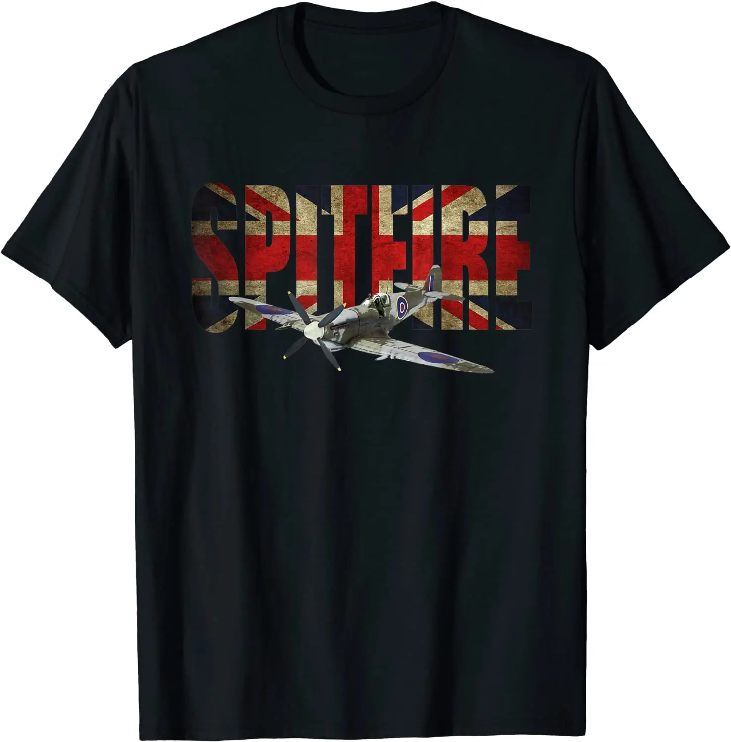 

WWII RAF Supermarine Spitfire Fighter Aircraft T-Shirt 100% Cotton O-Neck Summer Short Sleeve Casual Mens T-shirt Size S-3XL