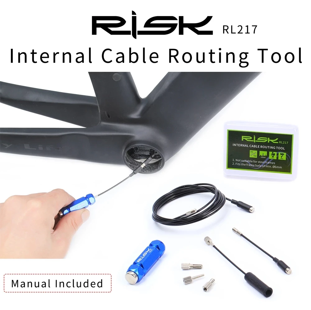 

RISK Bicycle Internal Cable Routing Tools MTB Bike Carbon Fiber Frame Hydraulic Wire Shifter Quick-release Cycling Repair Kit