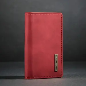 DG.MING Fashion Short Leather Wallet Men's Coin Cash Cards Holder Purse Foldable Wallet Women's  Mini Wallet Luxury Slim Handbag