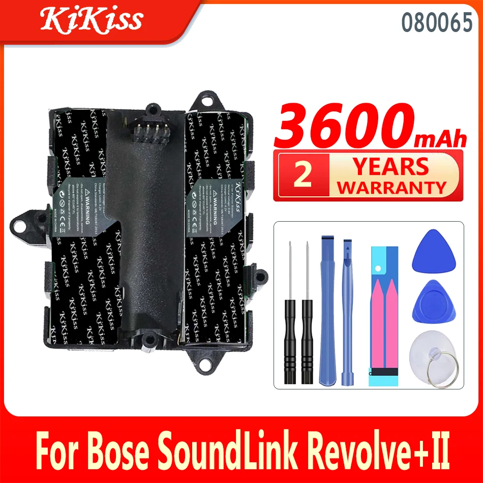 

Аккумулятор KiKiss 080065 3600 мАч для Bose SoundLink вращающийся + II 2 080061 829049-0210, аккумулятор большой емкости