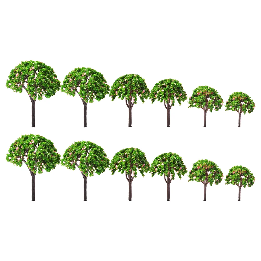 

12PCS Building Sand Table DIY Flower Tree Garden Field DIY Landscape Tree Decor