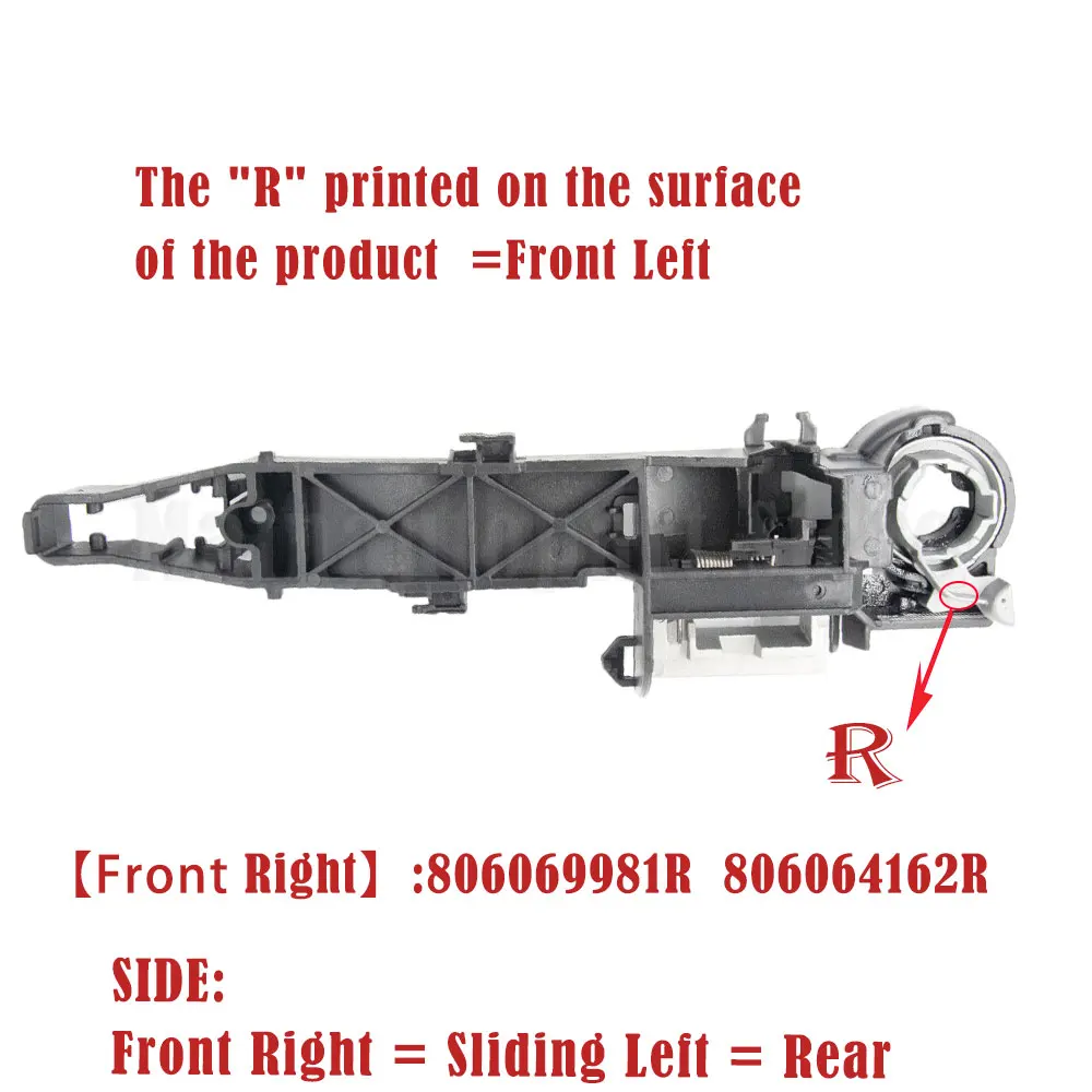 806079208R 806069981R Передняя Левая Правая дверная ручка для Renault Master 3 GII MOVANO B 2010 806068194R