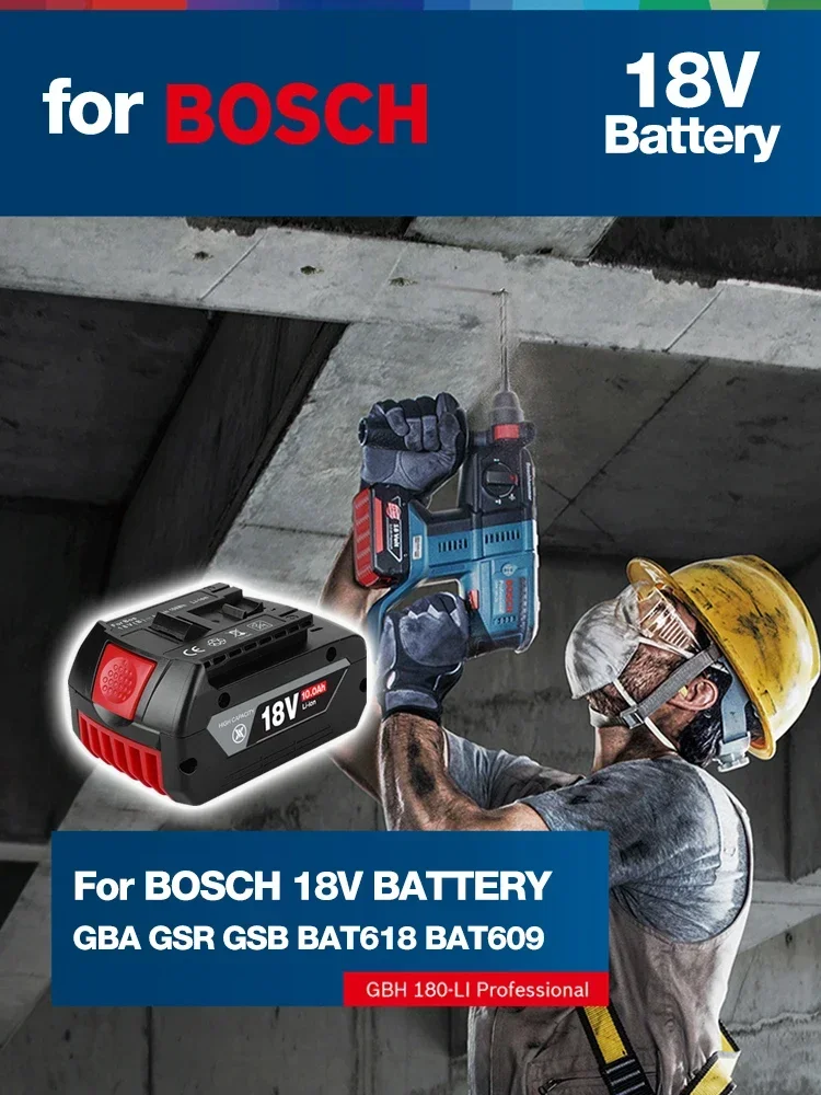 Аккумуляторная батарея 18 В 10000 мАч Ersatz для Bosch Professionalelle System Cordless Werkzeuge BAT609 BAT618 GBA18V80