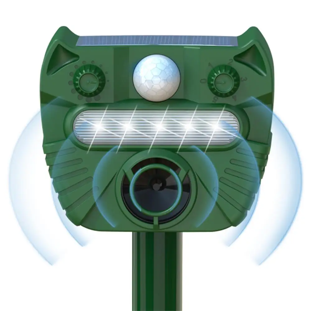 Отпугиватель животных на солнечных батареях Ultra-sonic белки репеллент оленей