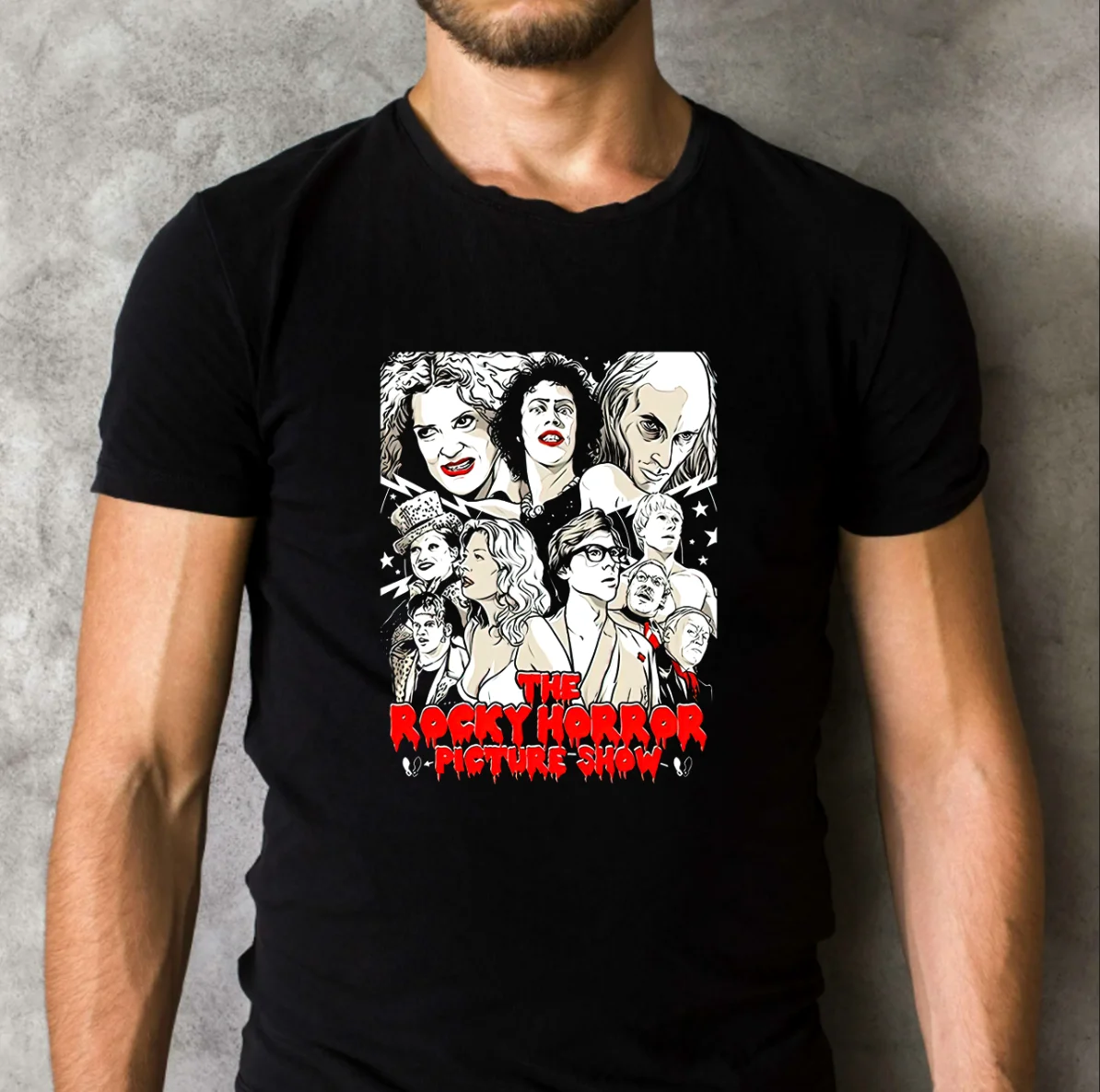 

The Rocky Horror Picture Show Classic Black T-Shirt Horror Movie T-Shirt