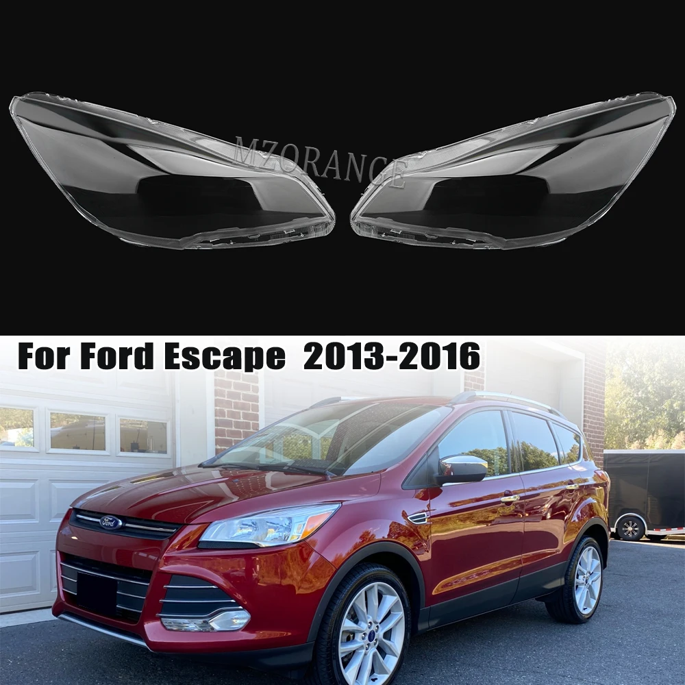 Купи Car Front Headlight Cover For Ford Escape MK2 2013 2014 2015 2016 Headlamp Lens Cover Glass Lens Shell Car Accessories за 2,101 рублей в магазине AliExpress