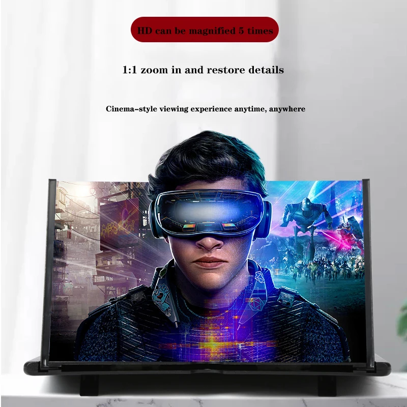 16 inch 3d mobile phone screen magnifier hd video amplifier stand bracket with movie game magnifying folding phone desk holder free global shipping
