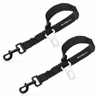 jmt 2 pack adjustable dog harness for car seatbelt connector restrain tether for pet