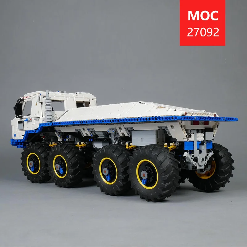 Фото Лучший выбор: Модель внедорожного буксировочного грузовика MOC-27092 8x8, 3599 деталей, технический конструктор, креативные модные игрушки, праздничные подарки №4
