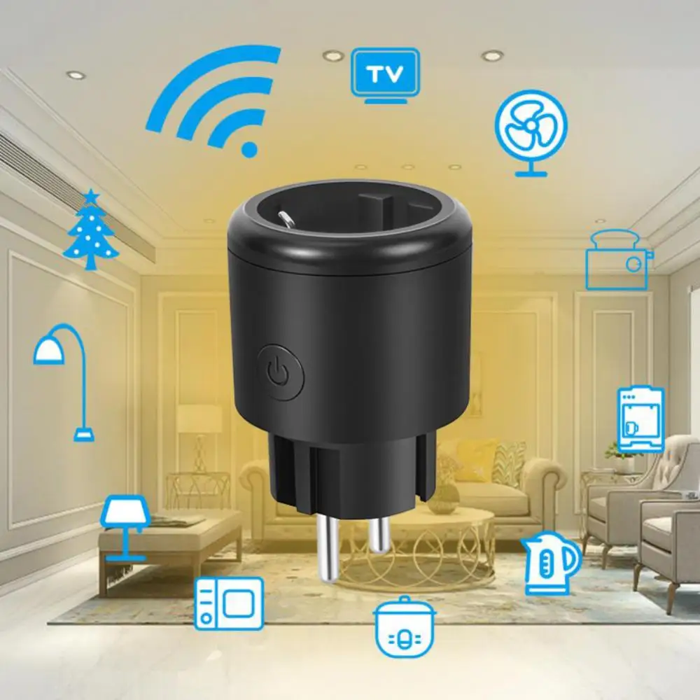 1 ~ 5 шт. 16A Wi-Fi EU Tuya Smart Plug Беспроводной пульт дистанционного управления с голосовым