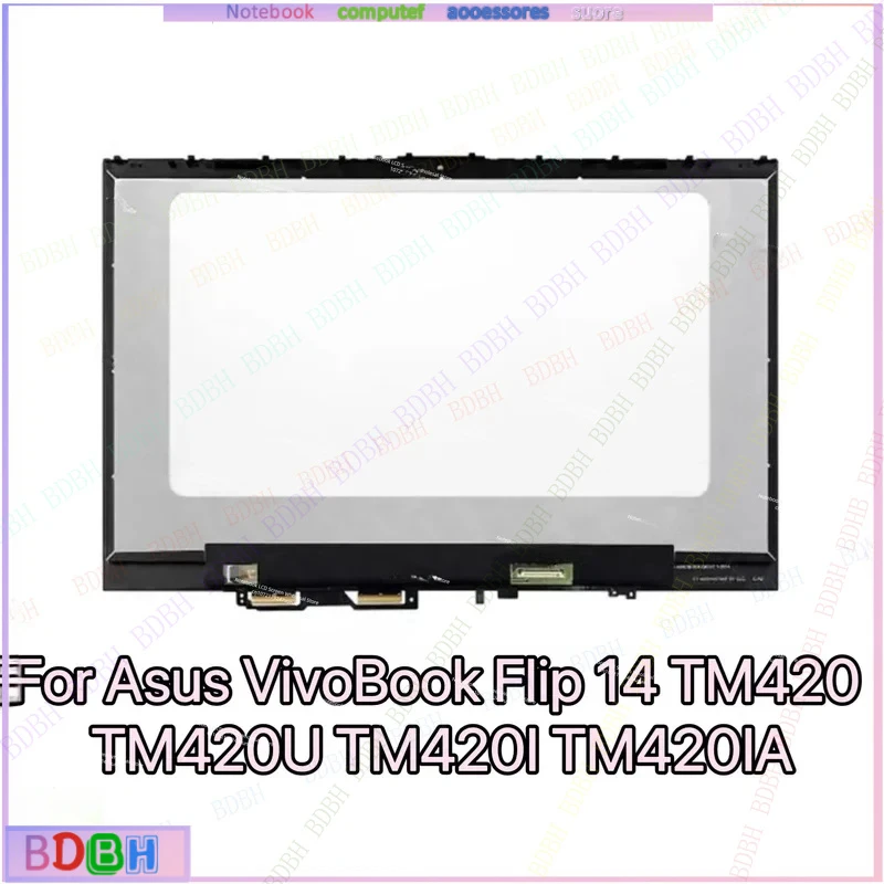 Новый ЖК-дисплей ZQ 14.0 с тачскрином для Asus VivoBook Flip 14 TM420 TM420U TM420I TM420IA в сборе (art.: 3920da52da200) - 3920da52da200