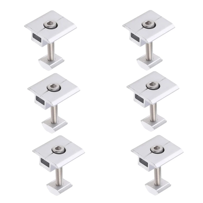 

6 Pieces Solar Panel Bracket Centre Clamp Kit Solar Mounting Clips Aluminium Alloy Photovoltaic Solar Panel Centre Clamps 30Mm