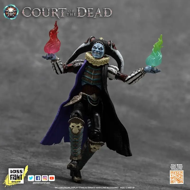 Фото Подлинная шарнирная фигурка Boss Fight Studio 3,75 дюйма Court Of The Dead Series 2, Necro Knight Soul Haver Skeleton №5