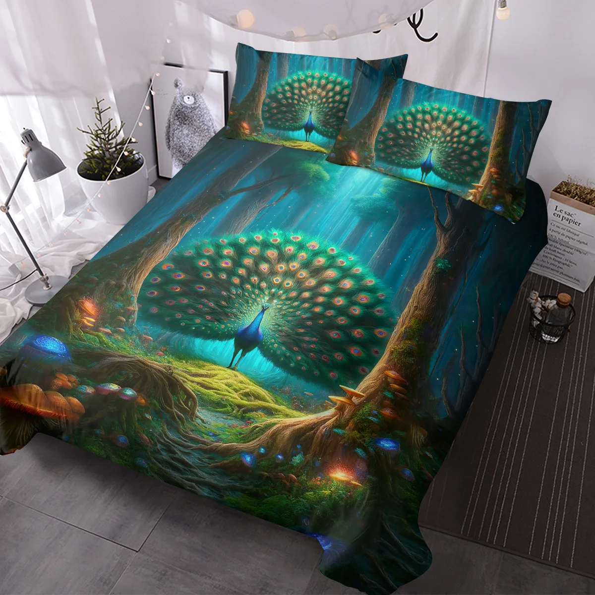 3 шт. двухсторонний мягкий комплект постельного белья