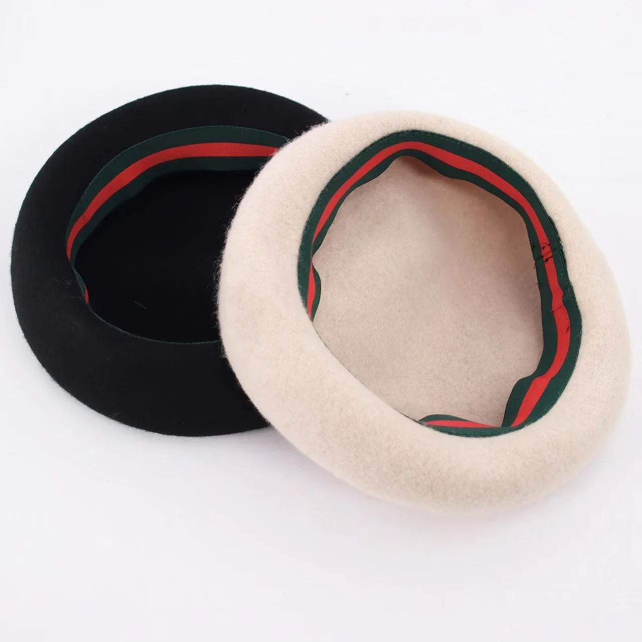 Женский шерстяной берет с большой окружностью головы и восьмиугольной