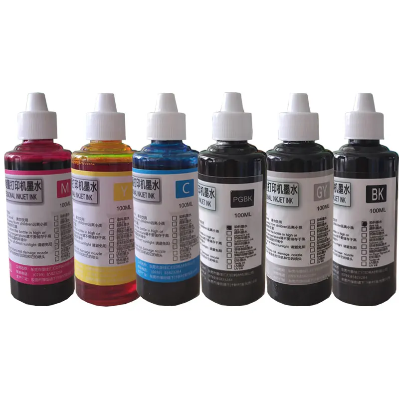 1 Set 100ML Premium Dye Refill  ink for Canon PGI-670 CLI-671 PIXMA MG7766 TS5060 TS6060 TS8060 TS9060 Printer