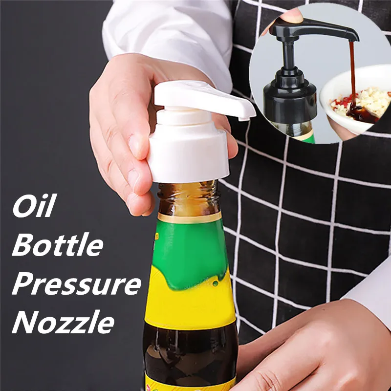 

2 Colors Household Oyster Sauce Syrup Kitchen Accessories Plastic Pump Push-type Tools Oil Bottle Pressure Nozzle