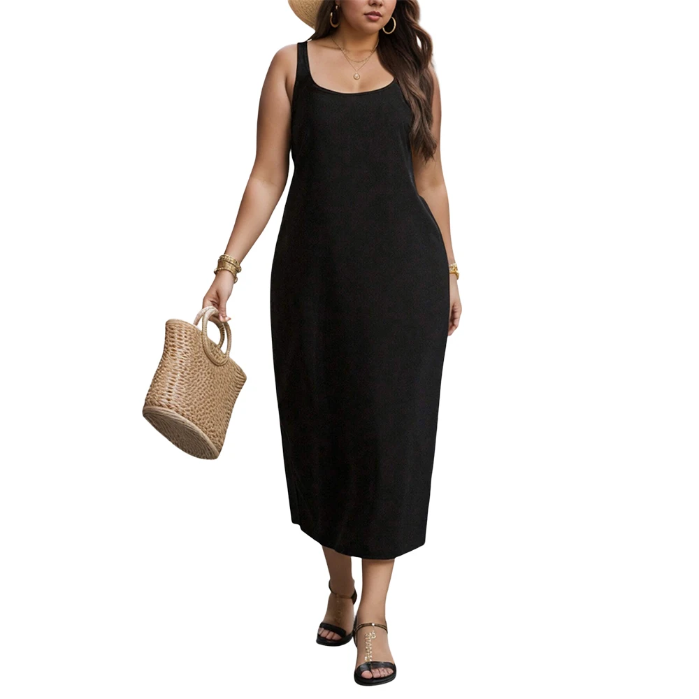 Plus Size Женское Летнее Сексуальное Платье 3xl В Корейском Стиле Облегающее До