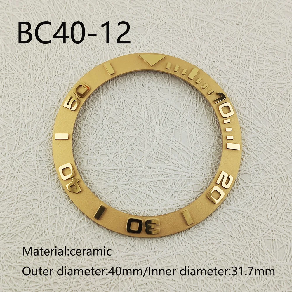 40mm Ceramic Bezel Fit GMT/SUB/Seamaster Watch Inserts Suitable for Men's Watch Watch Accessories Inner Diameter 31.7mm Adhesive