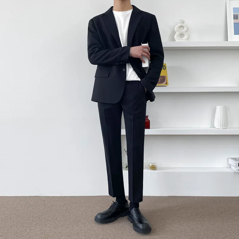 Мужская Осенняя однотонная куртка в стиле ретро