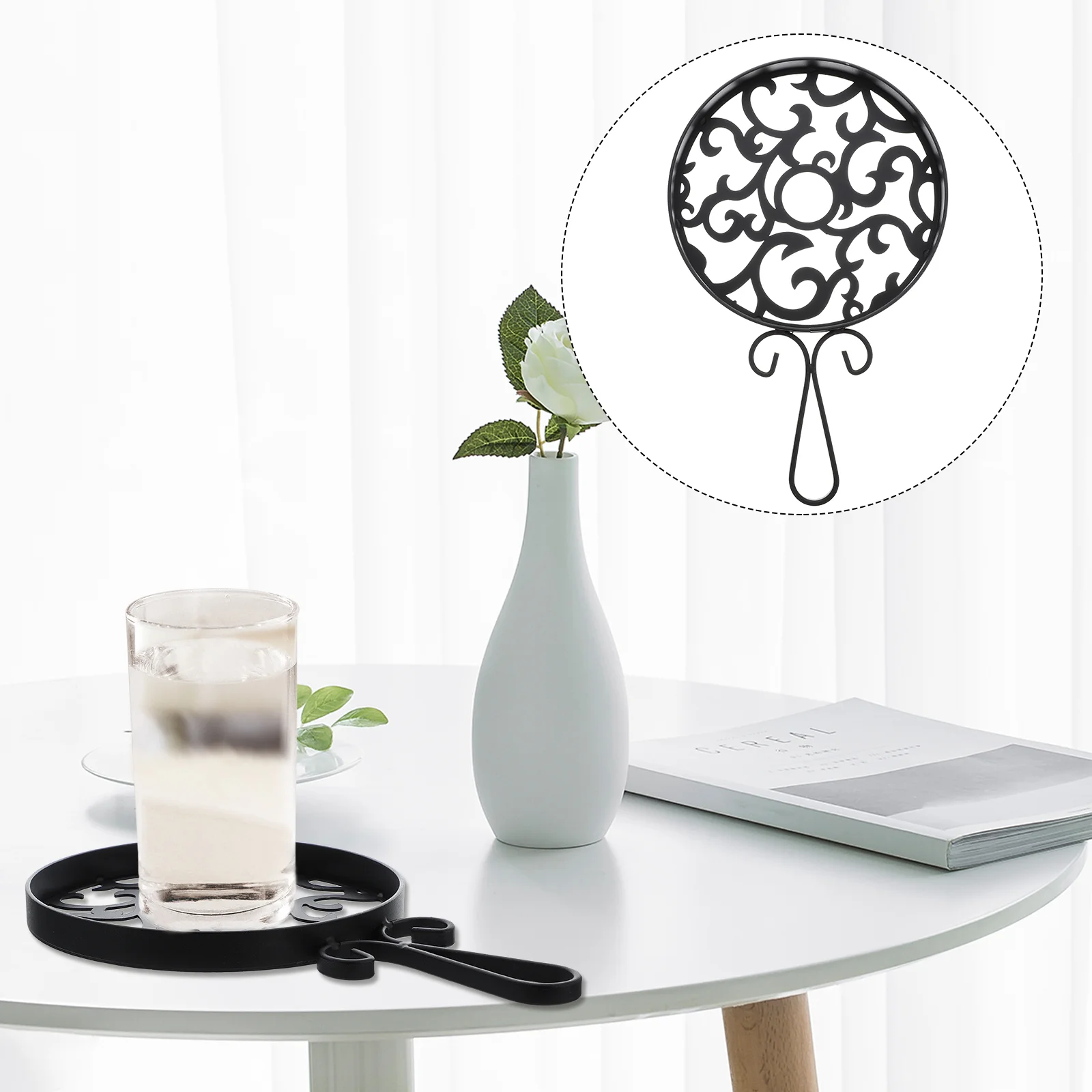 

Coaster Trivet Mats Table Kitchen Metal Iron Dining Placemats Dish Mat Pot Coffee Round Hot Mug Decorative Pads Trivets Bowl