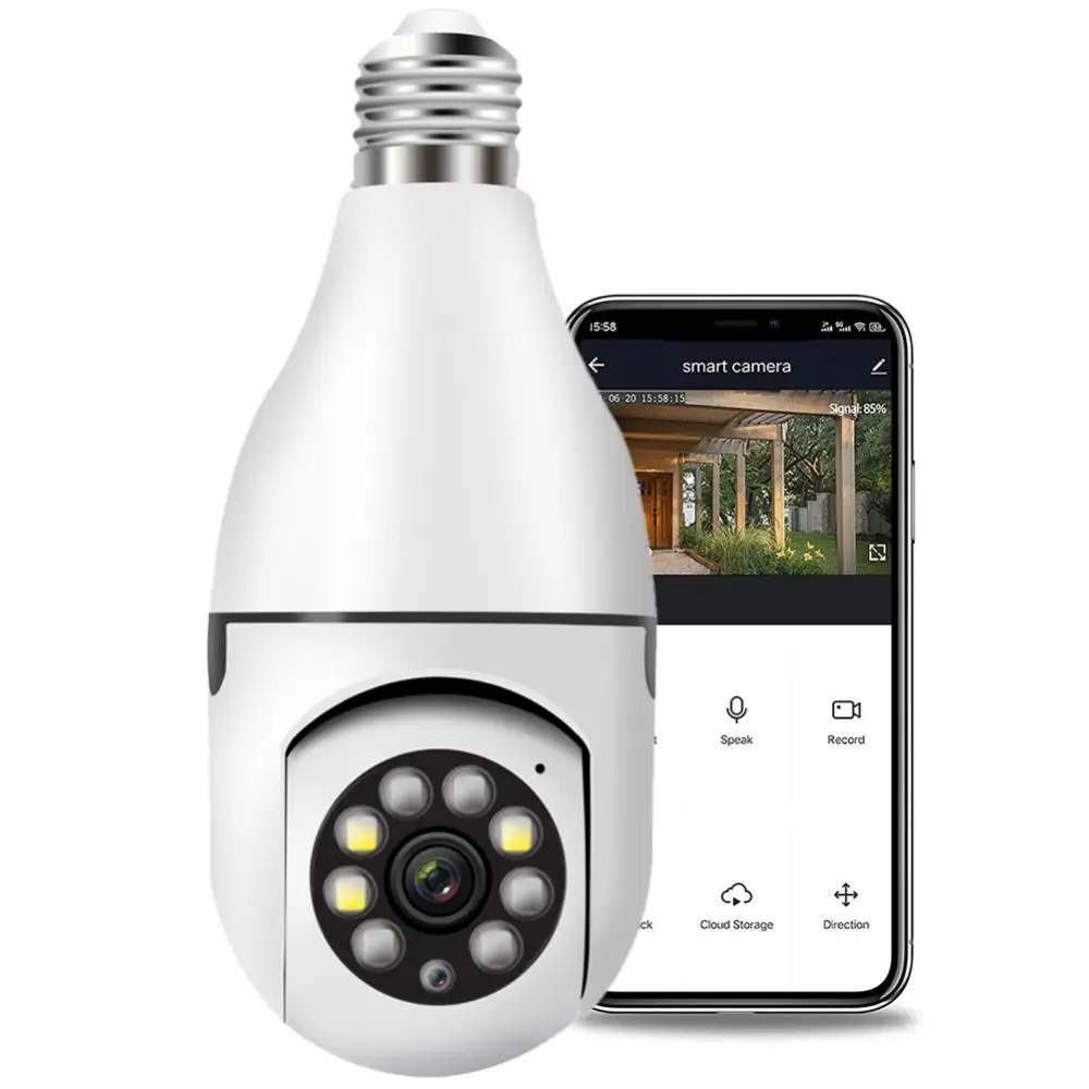 

IP Camera E27 3MP Bulb Full Color Wifi Indoor Mini Smart Home Surveillance 360-degree Non-dead Angle Camera Baby Monitor Cam
