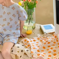 summer thin breathable soft baby boy clothes suit children girl cotton cartoon print short sleeved t shirt and shorts 2pcs suits