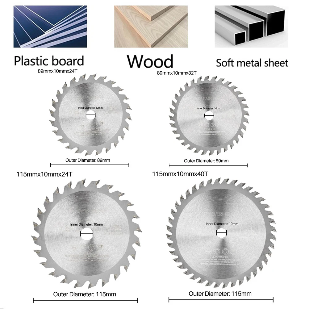 

1pc Circular Saw Blade 89/115mm For Angle Grinder TCT Carbide Wood Cutting Disc Circular Saw Blade Tools