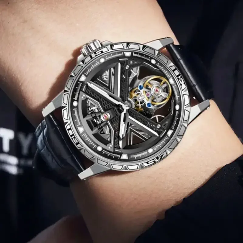 AESOP настоящие механические часы с летающим турбийоном для мужчин оригинальные со