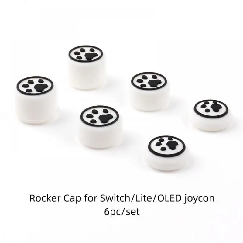 

Lovely Cat Paw Thumb Stick Grip Joystick Cover for Switch/Lite/OLED joycon Tight Fit Strong Wrapping and Full Wedge Rocker Cap