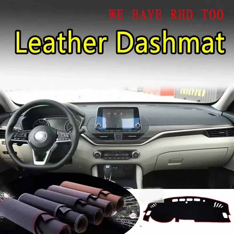 

For Nissan Altima Teana L34 2019 2020 2021 2022 Leather Dashmat Dashboard Cover Dash Mat Carpet Custom Car Styling Accessories