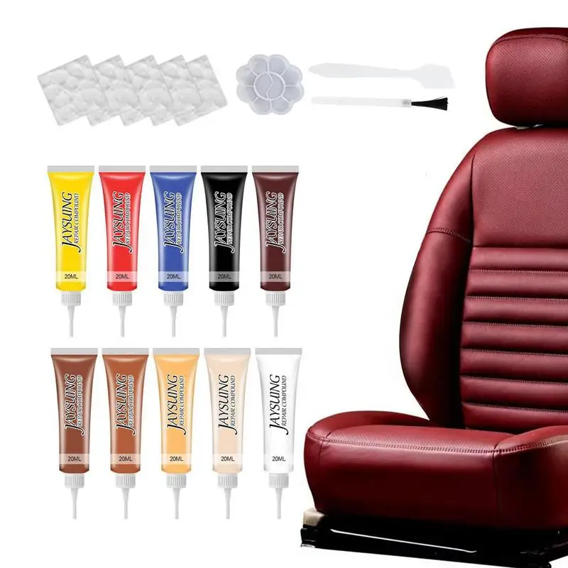 Vinyl And Leather Repair Kit Leather Repair Paint Tool Restorer Of Your Couch Sofa Car Seat Super Easy Instructions To Match Any