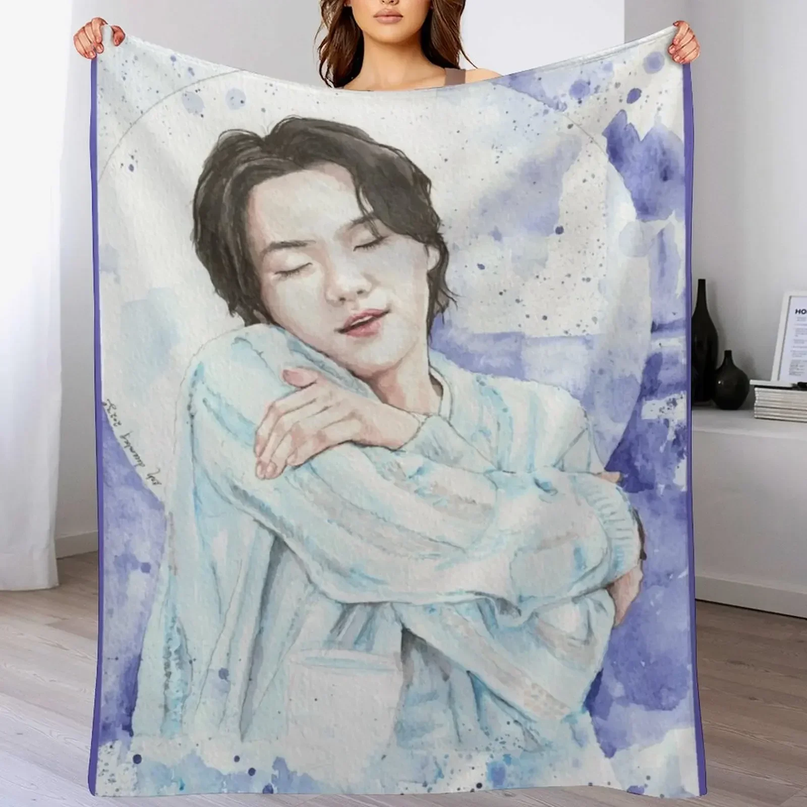 Одеяло Self Love Min Yoongi роскошные мягкие плюшевые клетчатые одеяла для волос