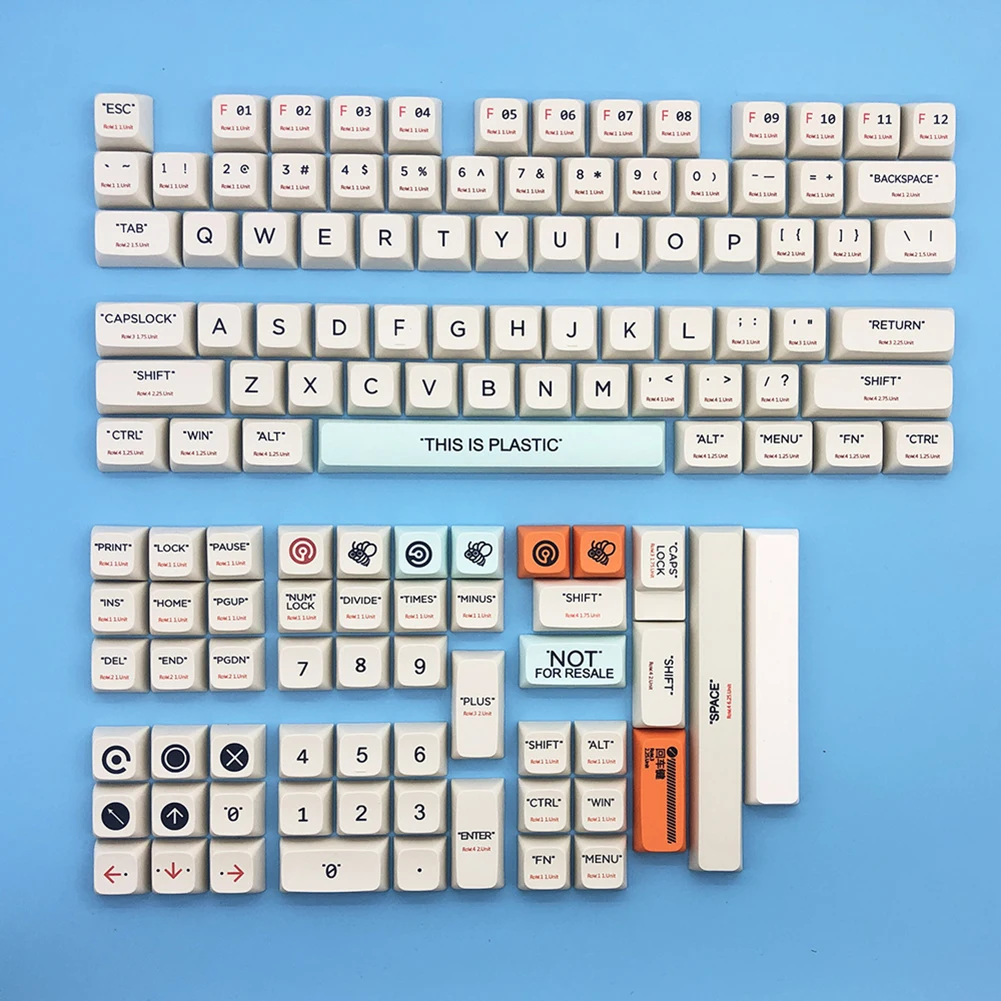 

PBT Keycap 127 Key XDA Profile DYE-SUB Personalized Russian Japanese English Keycaps For Cherry MX Switch Mechanical Keyboard