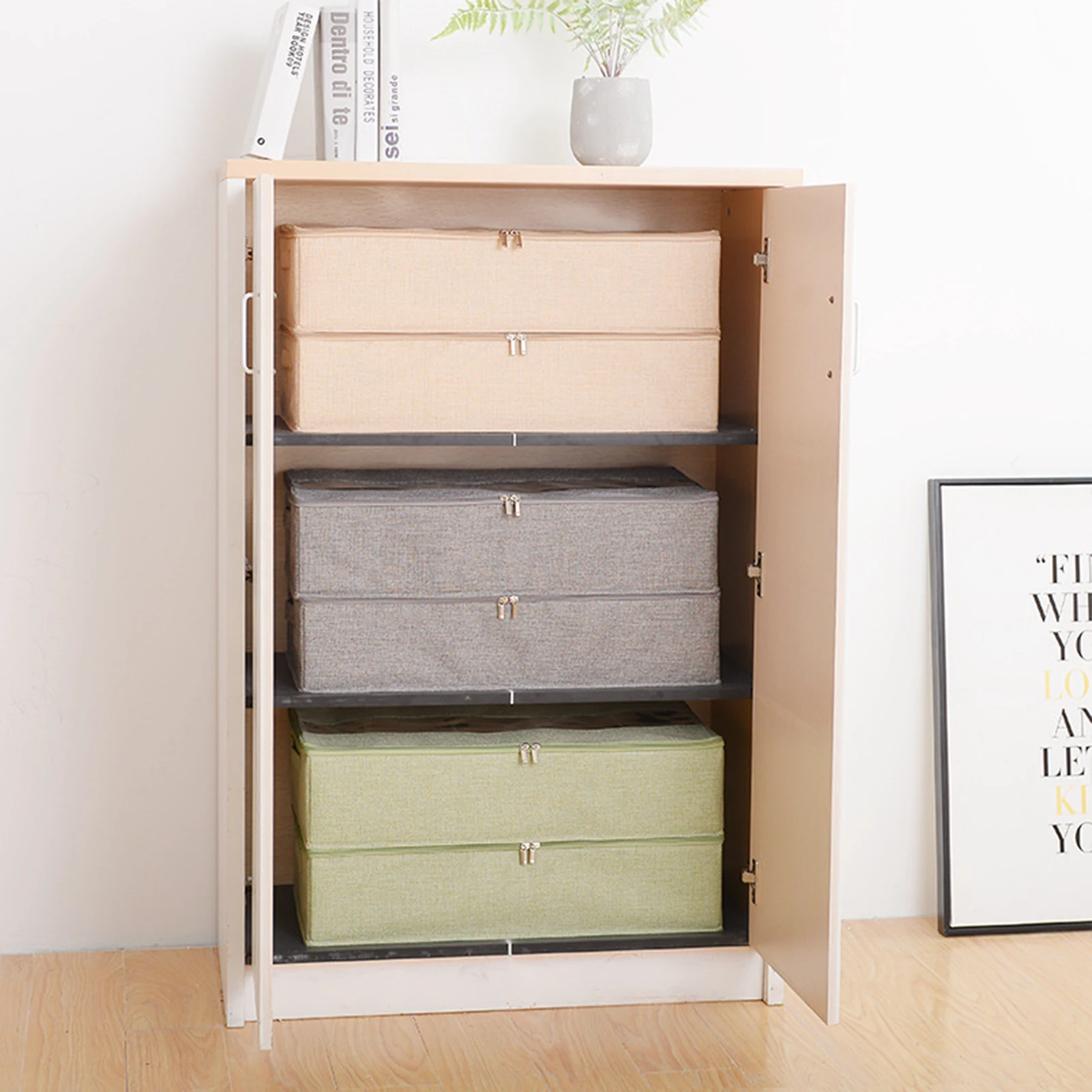 

Ящики для хранения обуви, органайзер с гладкой двойной застежкой-молнией, для высоких каблуков, кроссовок, тапочек, большие бытовые