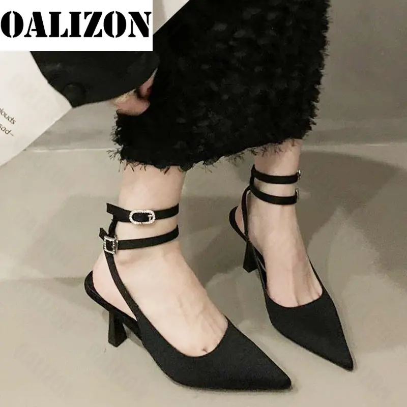 

Новинка 2023, Брендовая женская обувь, летние босоножки на высоком каблуке, модная пикантная обувь для вечеринки, классические туфли-лодочки, ...