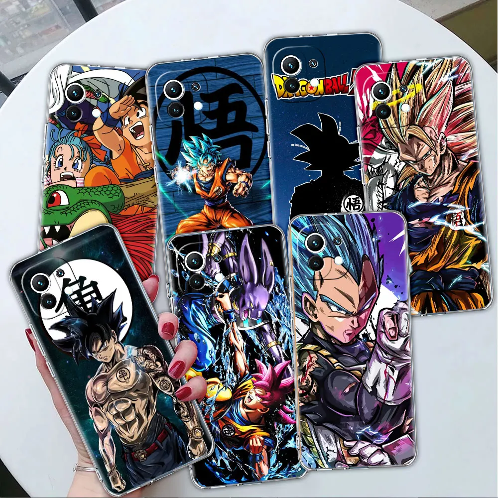 

Cool Goku Dragon Ball Case For Xiaomi Poco X3 NFC 11T Pro 11 Lite 10T 12 9T 13 X5 X4 F3 M5 M3 F1 12T Clear Silicone Phone Cover