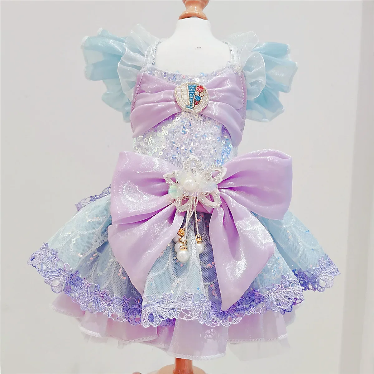 Роскошные костюмы высокого класса для щенков чистые ручной работы с кристаллами