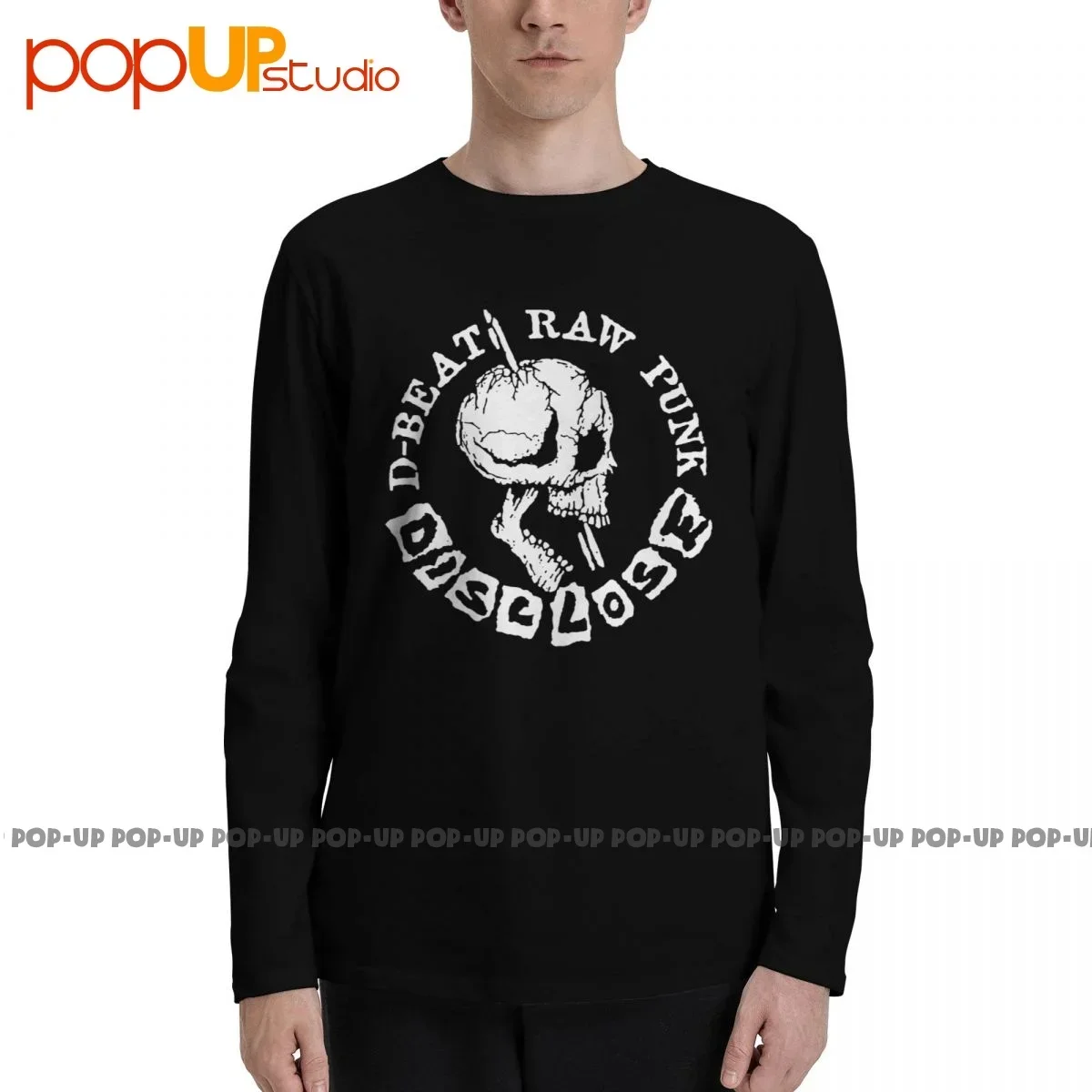 Топ с длинным рукавом и логотипом в стиле панк