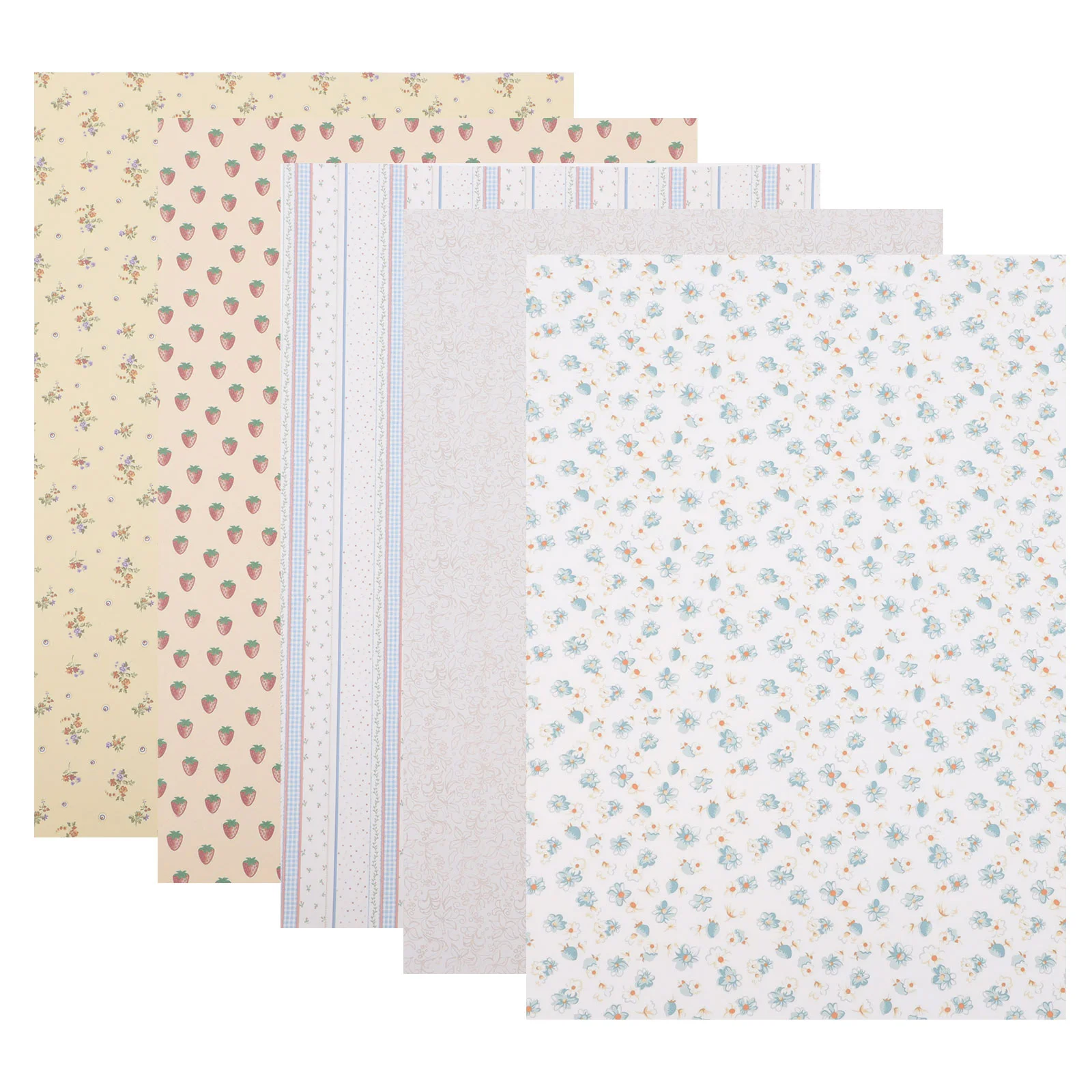 

5 Sheets House Wallpaper Scrapbooking Kits Miniature Stickers Dollhouse Accessories Toy Toys Child