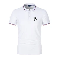 high quality polo shirt for men summer cotton t shirt lapel short sleeve fashion micro standard ghost rabbit print polo shirt