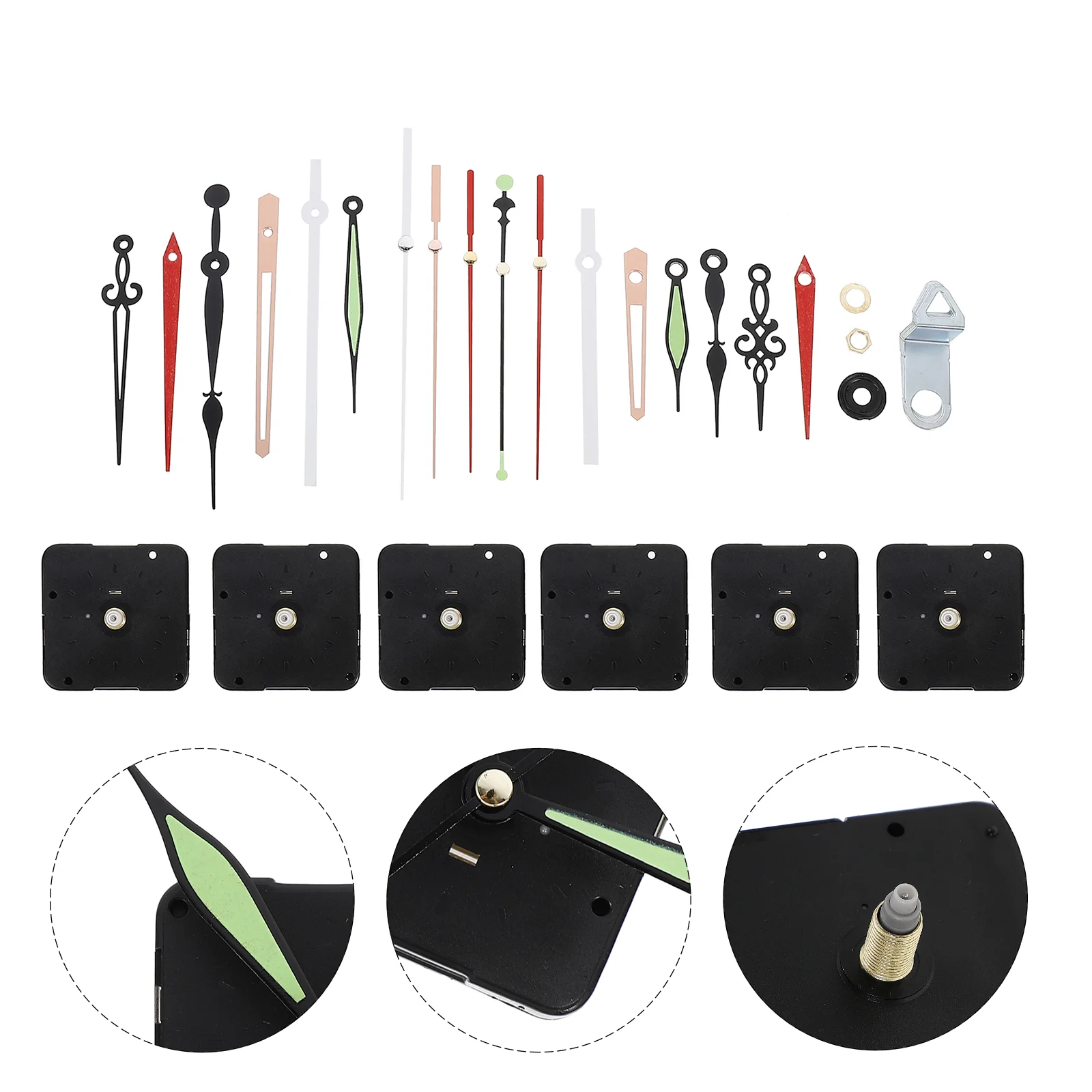 

Clock Movement Set Diy Mechanism Kit Mechanical Home Accessory Pointer Accessories Pointers Parts Wall