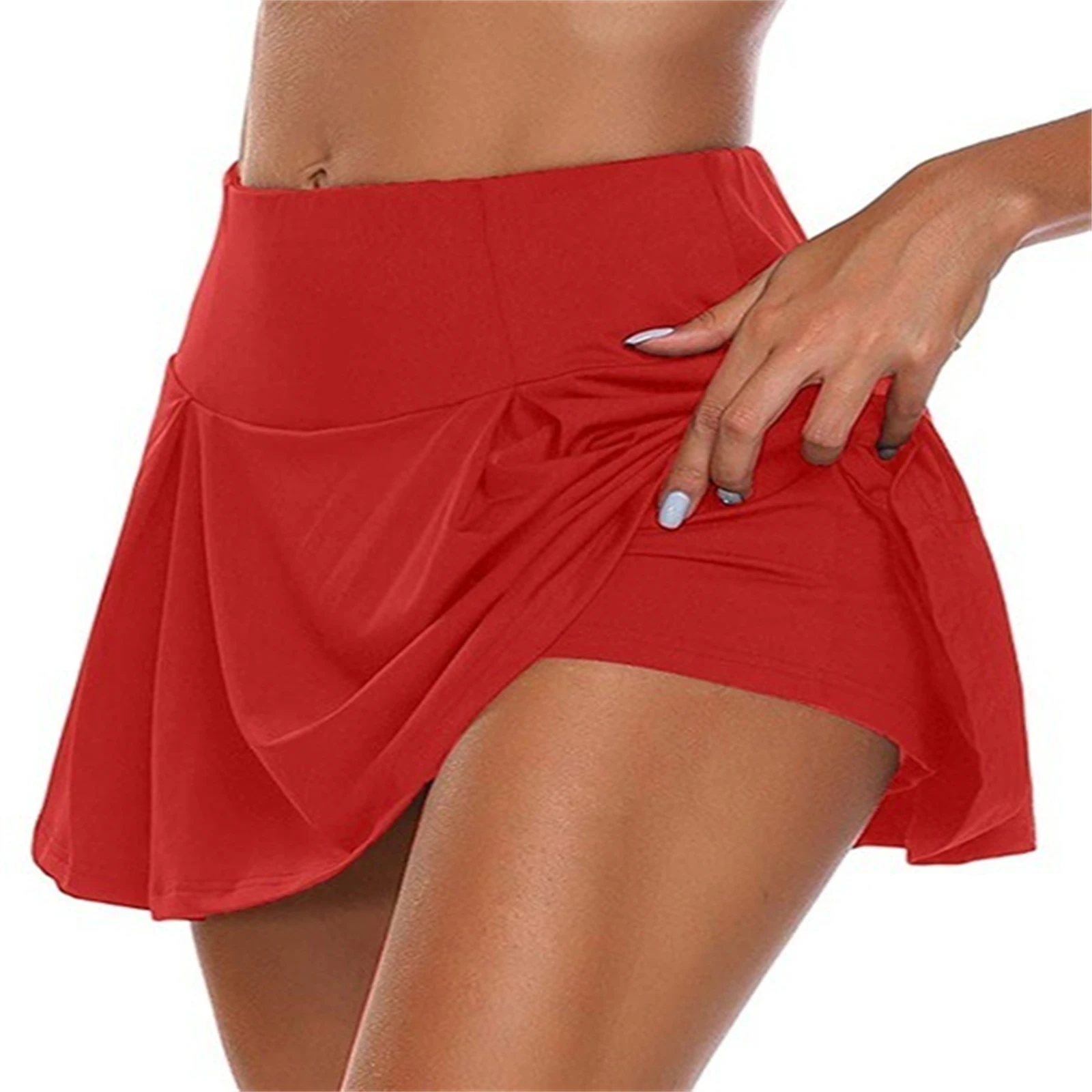 

Women's High Waist Shorts Sportswear Skirts Sexy Tennis Skorts Sports Yoga Shorts Skirt Badminton Skirt Anti Exposure Fitness