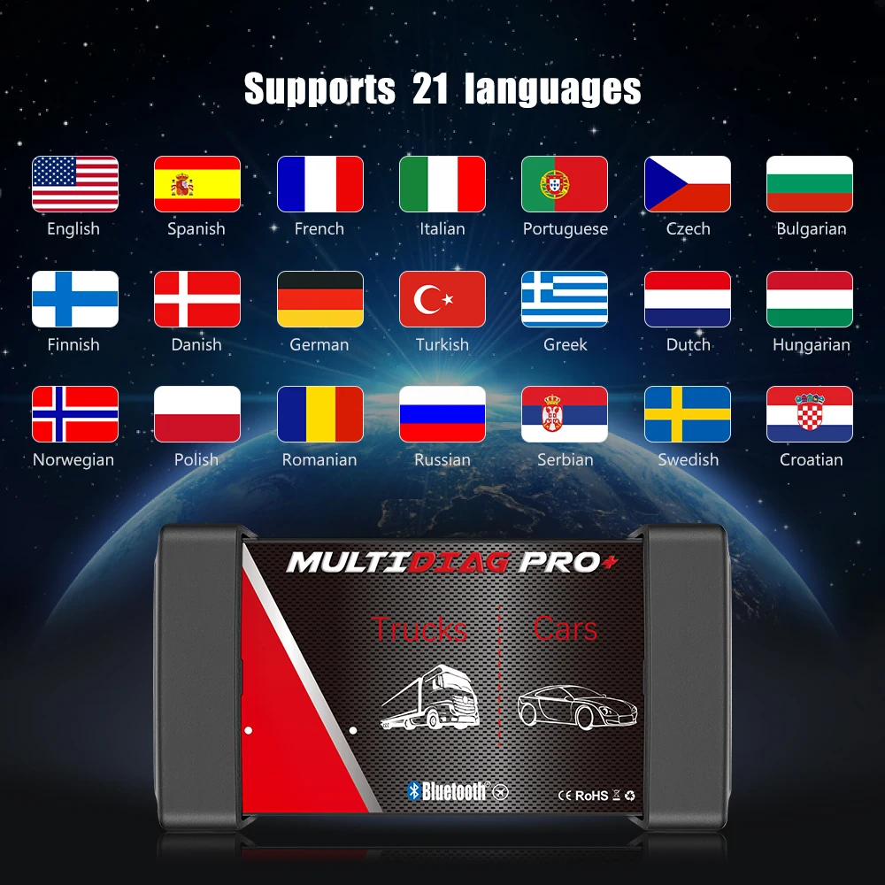 Диагностический сканер Multidiag Pro + автомобильный диагностический 2020 23 NEC Bluetooth OBD2