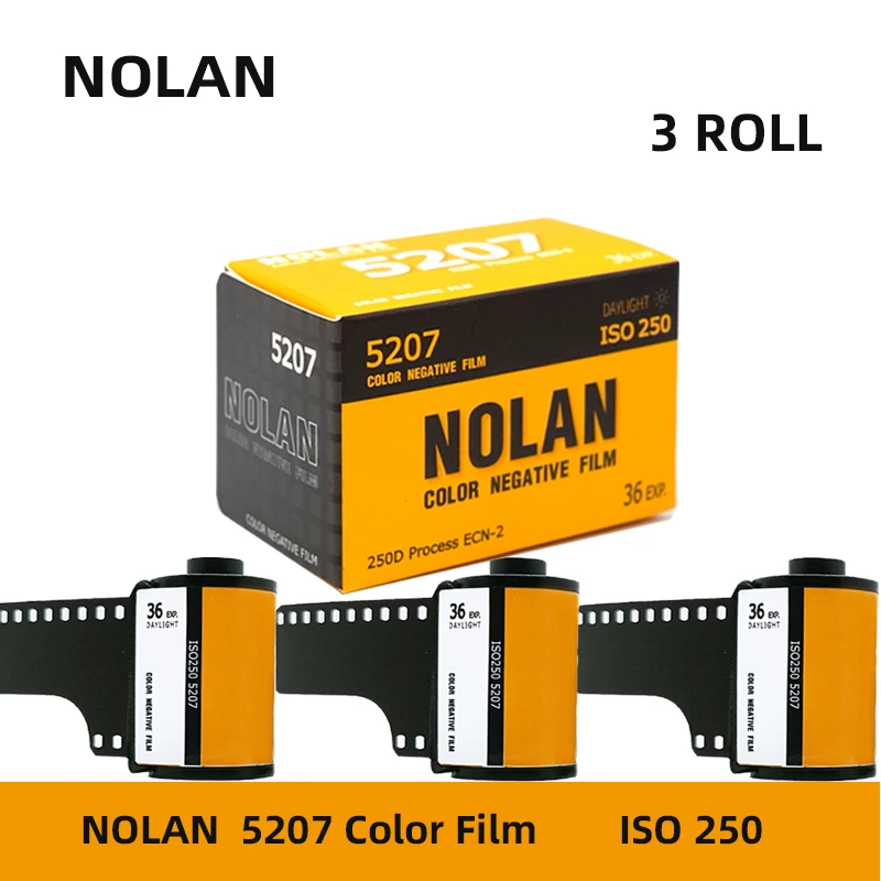 

1/2/3 Roll Nolan 5207 250D 135 Color Film Roll Negative Film ECN2 Processing Iso 250 36EXP/Roll
