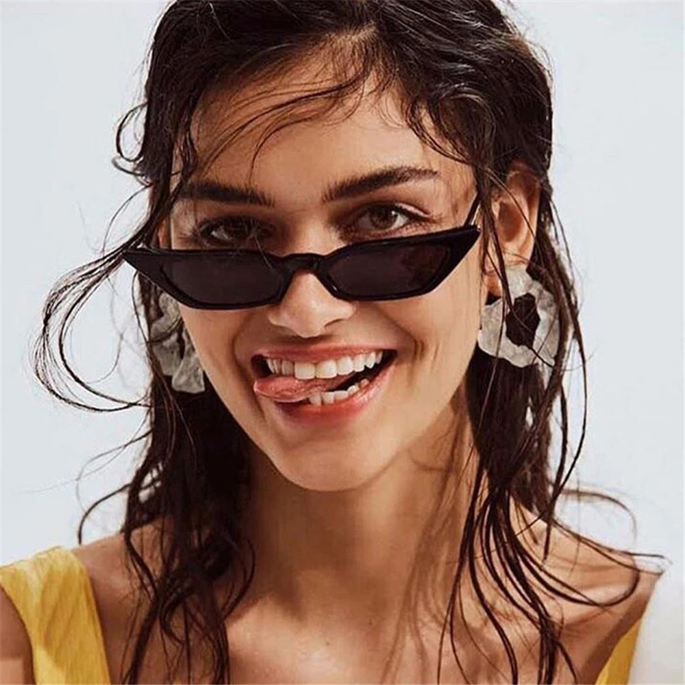 

New 1pc Vintage Cateye Sunglasses Women Sexy Retro Small Cat Eye Sun Glasses Brand Designer Colorful Eyewear For Female