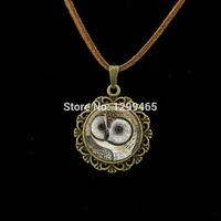 new arrival colorful owl pendants summer style vintage velvet necklace fashion lovely art picture glass cabochon necklace l 587