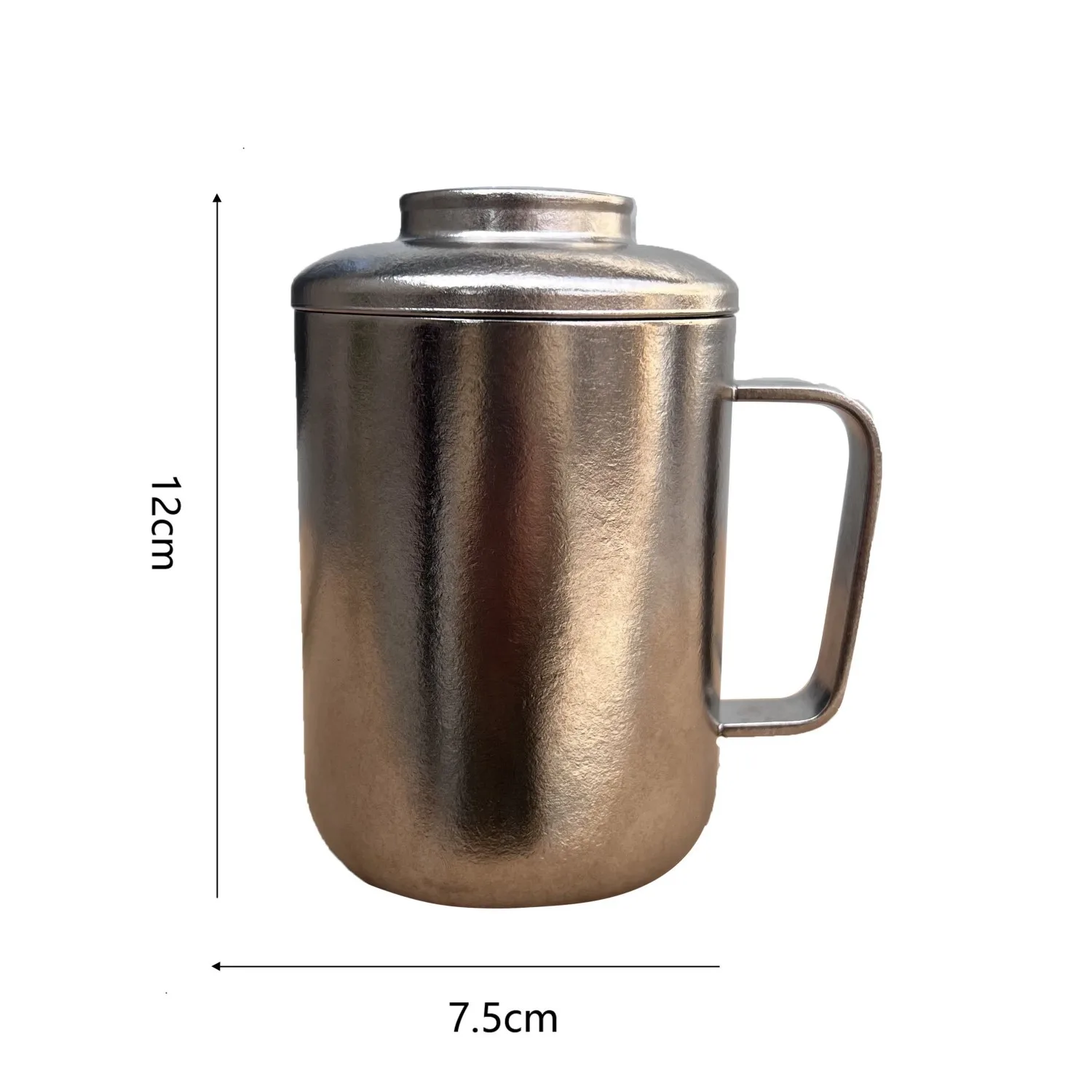 

Термос из титана 350 мл с ручкой серебристого цвета