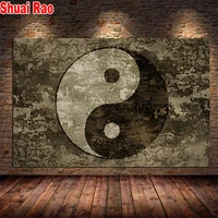 chinese culture 5d diamond painting yin yang bagua diagram full diamond embroidery cross stitch rhinestone pictures home decor